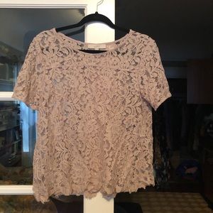 Dusty Lilac Lace Top